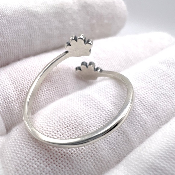 .925 Sterling Silver Adjustable Paw Ring - Picture 11 of 12